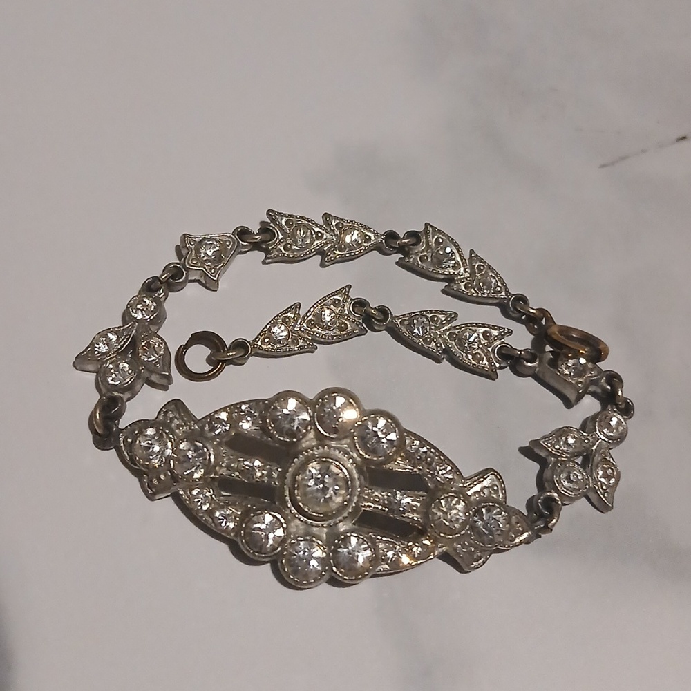 Antique? Blingy Sparkly Bracelet Faux Diamonds? Very Special